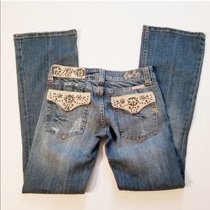 Miss Me Suede Turquoise Embellished Bootcut Jeans
